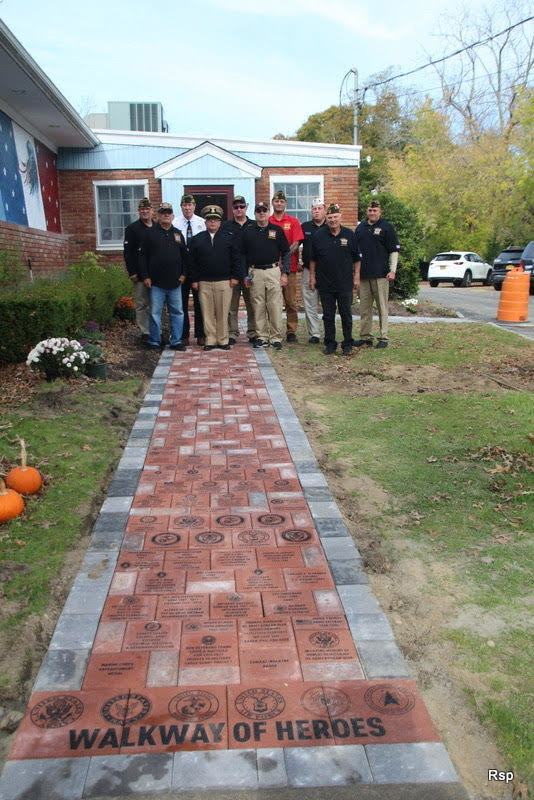 Pictured is the newly installed Walk of Heroes, by the VFW. The VFW still has room for bricks and encourages anyone to go on their website and donate a brick in honor or memory of a loved one.